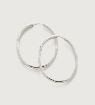 Sterling Silver Siren Muse Large Hoop Earrings - Monica Vinader
