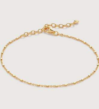 Gold Vermeil Station Chain Bracelet - Monica Vinader