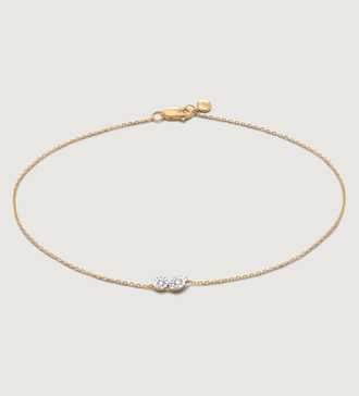 Gold Lab Grown Diamond Duo Chain Bracelet - Lab Grown Diamond - Monica Vinader